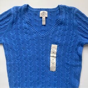 st john’s bay blue long sleeve v-neck